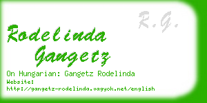 rodelinda gangetz business card